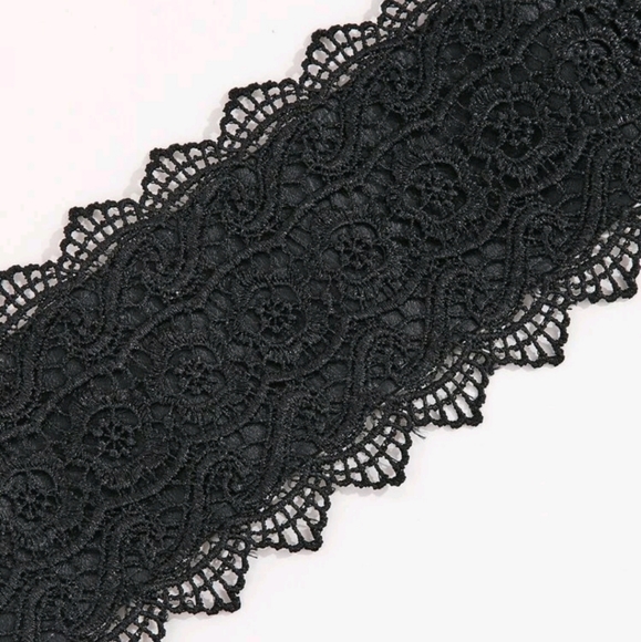 Corset Black Lace faux leather Obi Wide Waist Wrap belt - Picture 5 of 12